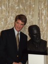 Dacre Stoker ( great great-nephew of Bram Stoker) with Bram's Bust